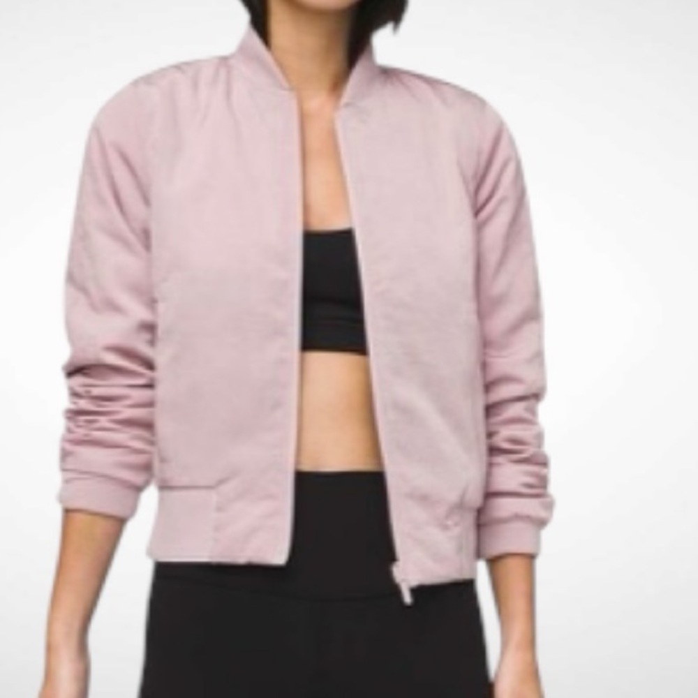 Lululemon Non Stop Bomber Reversible Jacket Porcelain Pink Water Resistant